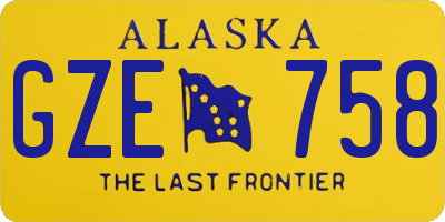 AK license plate GZE758