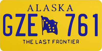 AK license plate GZE761