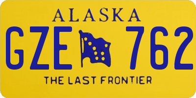 AK license plate GZE762