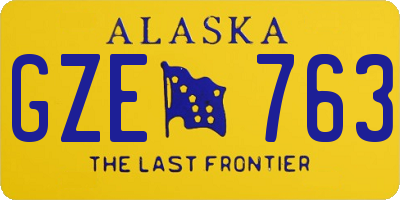 AK license plate GZE763