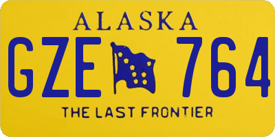 AK license plate GZE764
