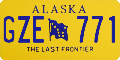 AK license plate GZE771