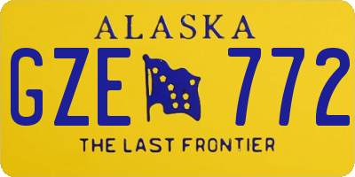 AK license plate GZE772
