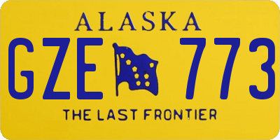 AK license plate GZE773