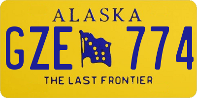 AK license plate GZE774