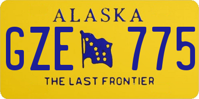 AK license plate GZE775