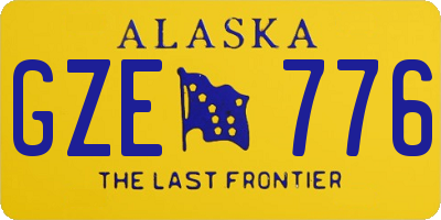 AK license plate GZE776