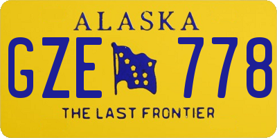 AK license plate GZE778