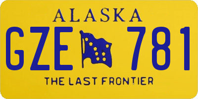 AK license plate GZE781