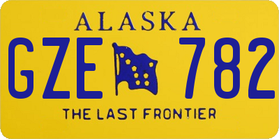 AK license plate GZE782