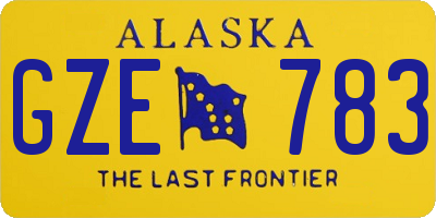 AK license plate GZE783