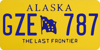AK license plate GZE787