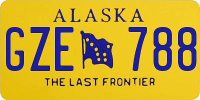 AK license plate GZE788