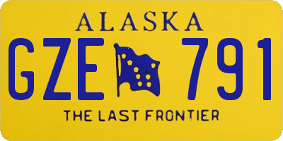 AK license plate GZE791