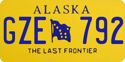 AK license plate GZE792