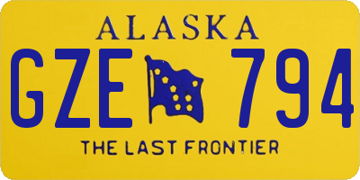AK license plate GZE794
