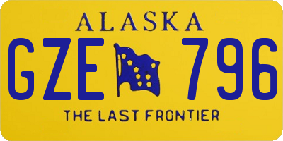 AK license plate GZE796