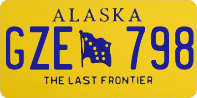 AK license plate GZE798