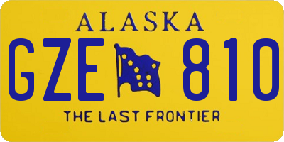 AK license plate GZE810