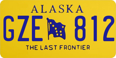 AK license plate GZE812