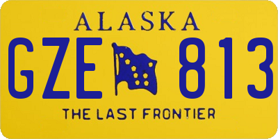 AK license plate GZE813