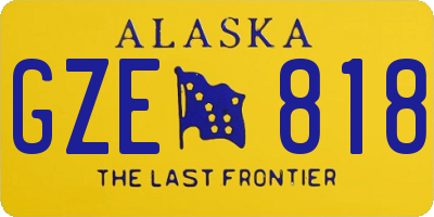 AK license plate GZE818