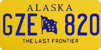 AK license plate GZE820