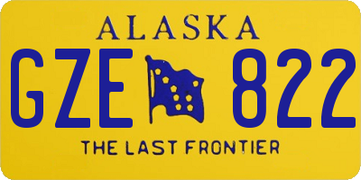 AK license plate GZE822
