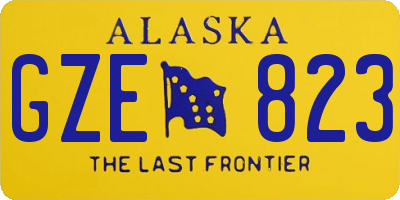AK license plate GZE823