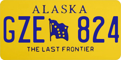 AK license plate GZE824