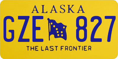 AK license plate GZE827