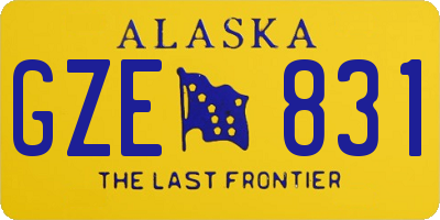 AK license plate GZE831