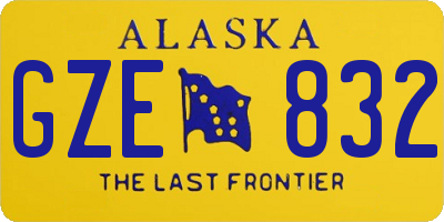 AK license plate GZE832