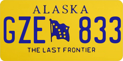 AK license plate GZE833