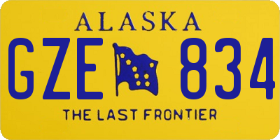 AK license plate GZE834