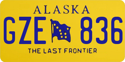 AK license plate GZE836