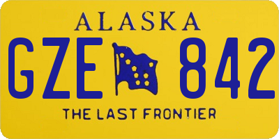 AK license plate GZE842