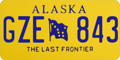 AK license plate GZE843
