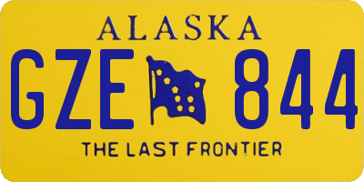 AK license plate GZE844
