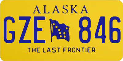 AK license plate GZE846