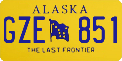 AK license plate GZE851
