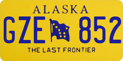 AK license plate GZE852