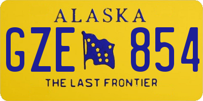 AK license plate GZE854