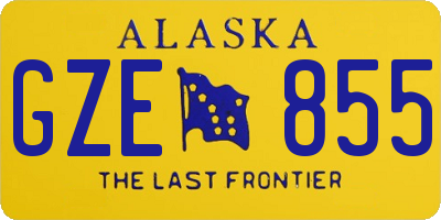 AK license plate GZE855