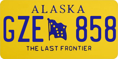 AK license plate GZE858