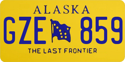 AK license plate GZE859