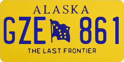 AK license plate GZE861