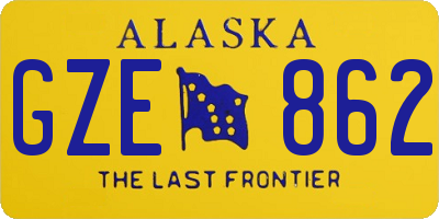 AK license plate GZE862
