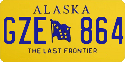 AK license plate GZE864