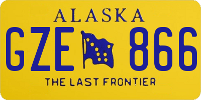 AK license plate GZE866
